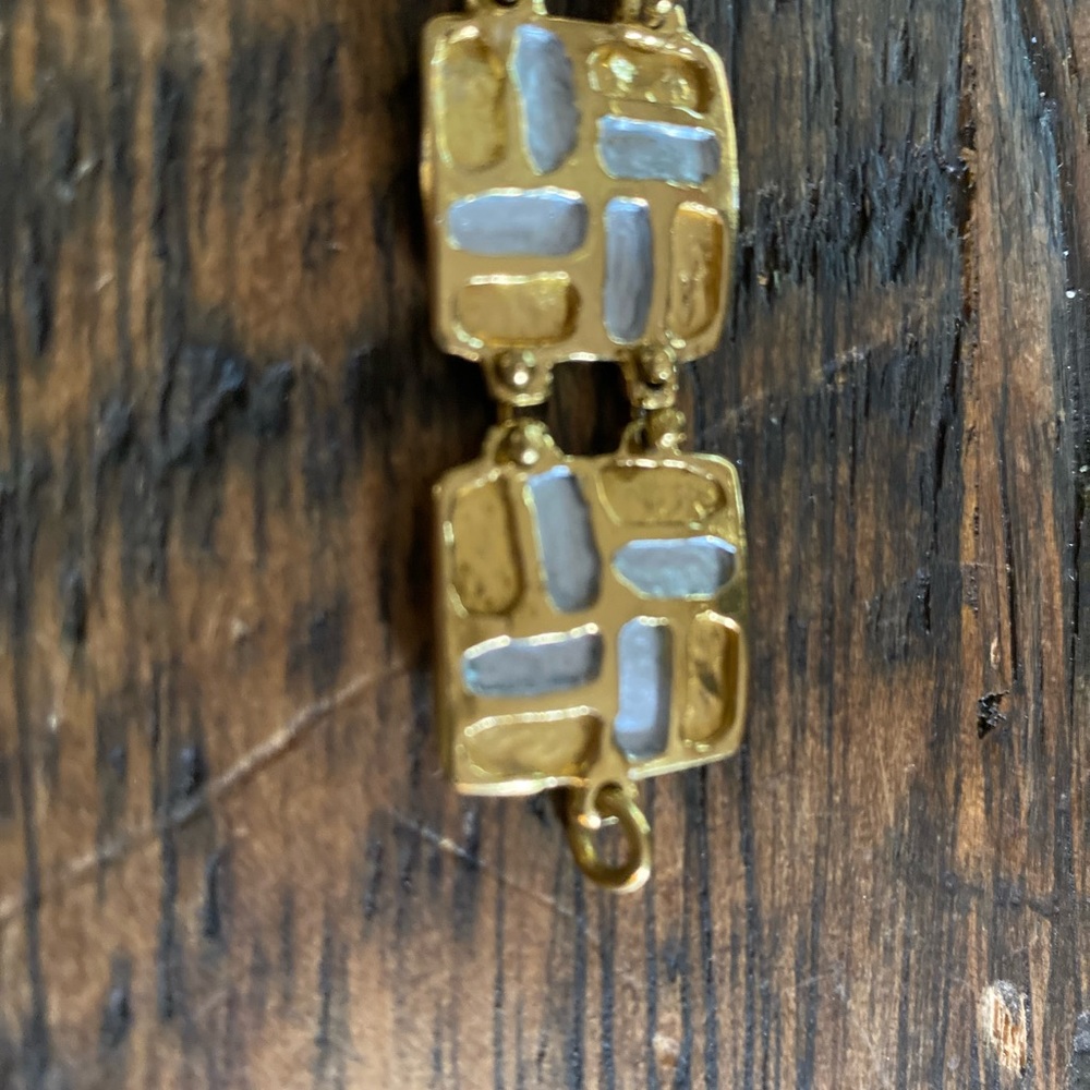 Art Deco Bracelet Rectangular Block Pattern - image 5